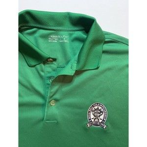 Nike Golf Dri-Fit Polo Shirt Mens Large Green Oakland Hills CC 2008 90th PGA